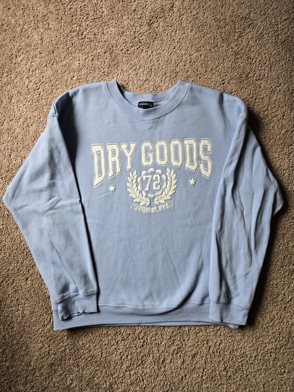 Originality Dry Goods Davenport Iowa Graphic Crewneck Sweatshirt Size M